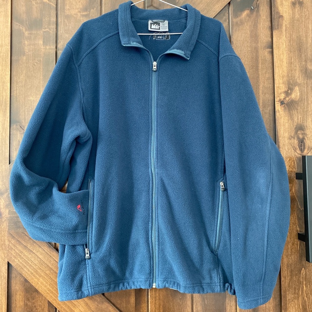 REI Men’s Polartec Fleece Jacket - XXL - Navy Blue